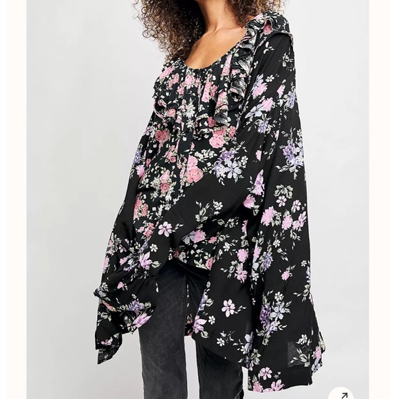 Free People Loretta Printed Floral Tunic Top - Picture 7 of 16